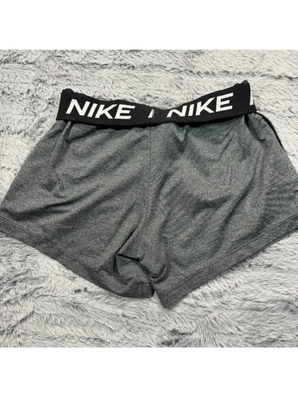 Nike Dri-FIT Attack Shorts Womens S Gray Polyester Athletic Running Gym Training